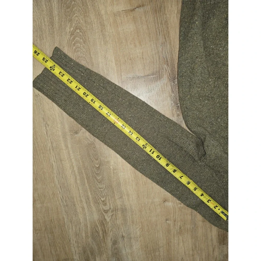 Banana Republic Heritage Men's XXL Olive Flecked Knit Henley Sweater Faux Fur...
